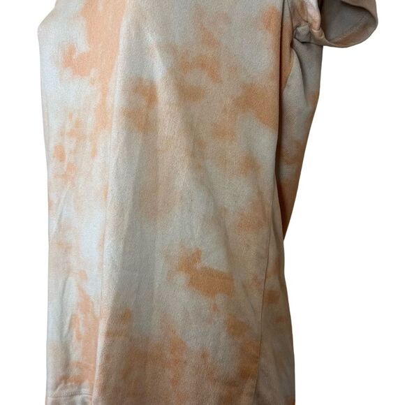 CATHERINE MALANDRINO Stretch Tie Dye Short Sleeve V-Neck Knit Top Shirt Tee sz S - Picture 8 of 16